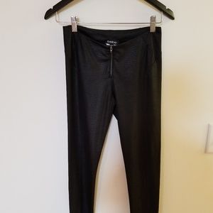 BEBE Leggings With Front Zipper